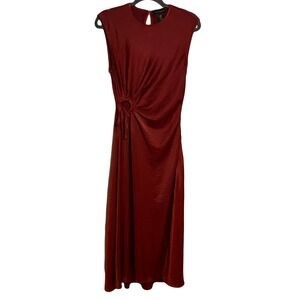 House of Harlow 1960 Rust Red Formal Ruched Maxi‎ Dress Size Medium